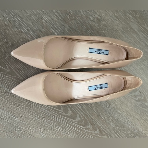 Prada Nude Pointed Toe Heels Size 38.5 - Picture 3 of 9